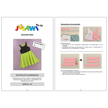 Preview: JULAWI Sommerkleid eBook Schnittmuster Größe 80-140